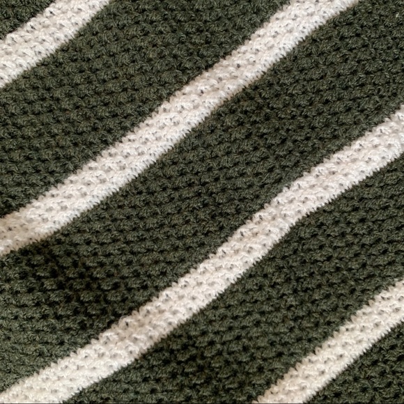 XL PETITE Stripe Green Sweater - Picture 6 of 7